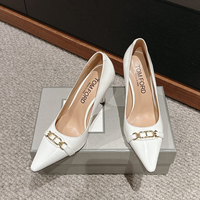 ROMAN HIGH-HEEL 10 CM IN WHITE CALFSKIN