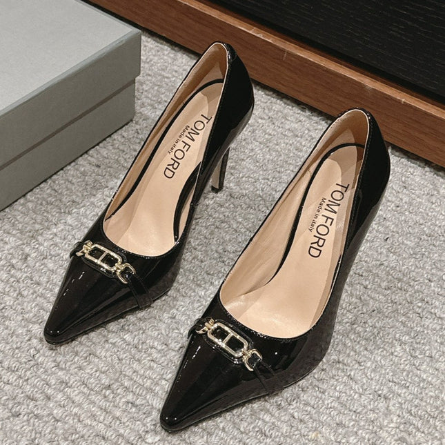 ROMAN HIGH-HEEL 10 CM IN BLACK CALFSKIN