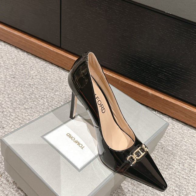 ROMAN HIGH-HEEL 10 CM IN BLACK CALFSKIN