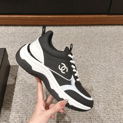 CC CLASSIC SNEAKER IN BLACK MIX WHITE LAMBSKIN