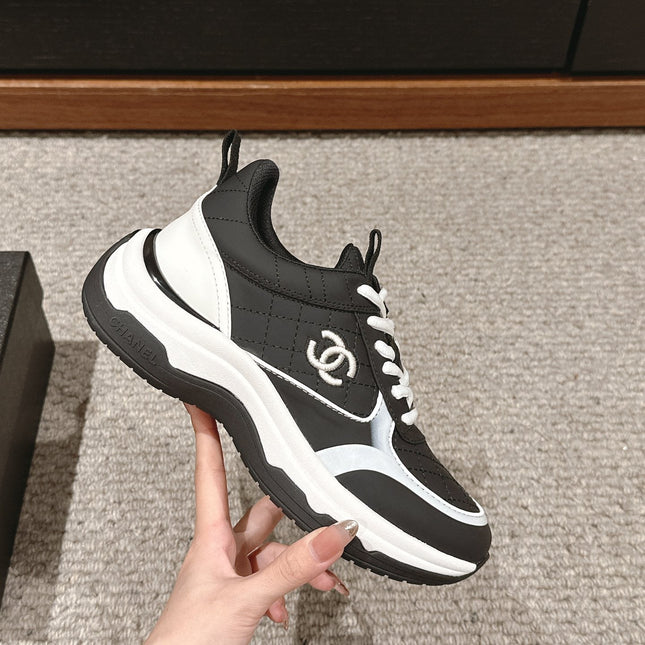 CC CLASSIC SNEAKER IN BLACK MIX WHITE LAMBSKIN