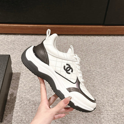 CC CLASSIC SNEAKER IN WHITE MIX BLACK LAMBSKIN