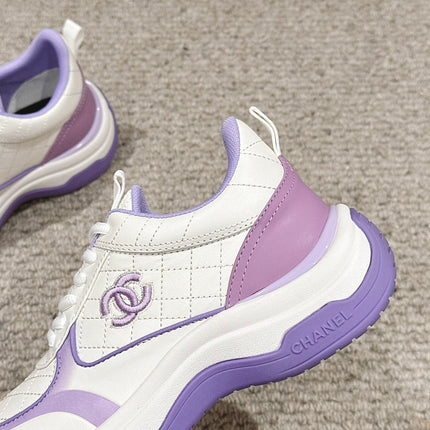 CC CLASSIC SNEAKER IN WHITE MIX IRIS PURPLE LAMBSKIN