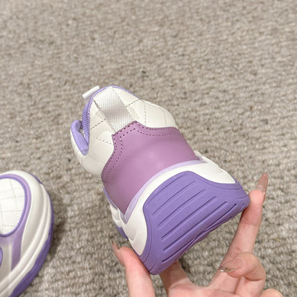 CC CLASSIC SNEAKER IN WHITE MIX IRIS PURPLE LAMBSKIN