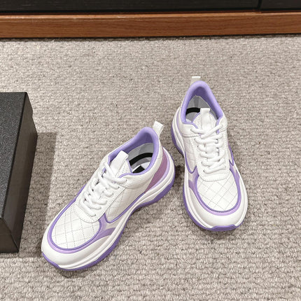 CC CLASSIC SNEAKER IN WHITE MIX IRIS PURPLE LAMBSKIN