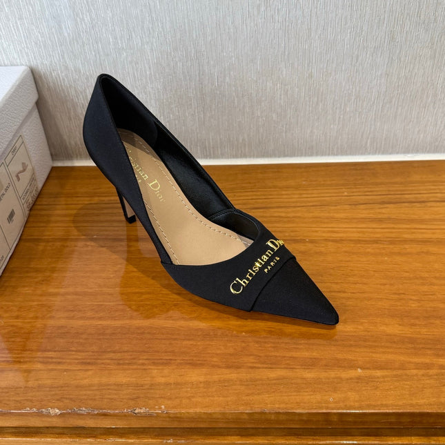 MY DD 25S HIGH HEEL 80MM IN BLACK SATIN