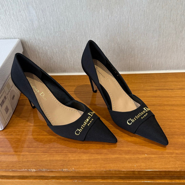 MY DD 25S HIGH HEEL 80MM IN BLACK SATIN