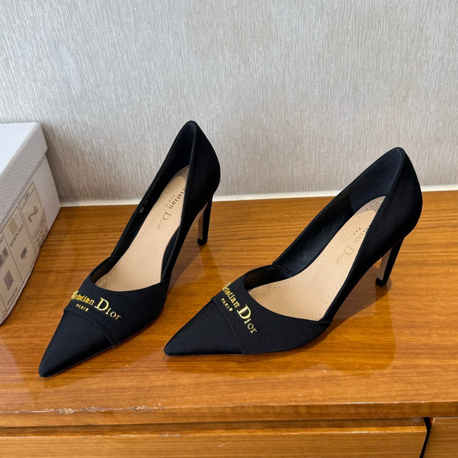MY DD 25S HIGH HEEL 80MM IN BLACK SATIN