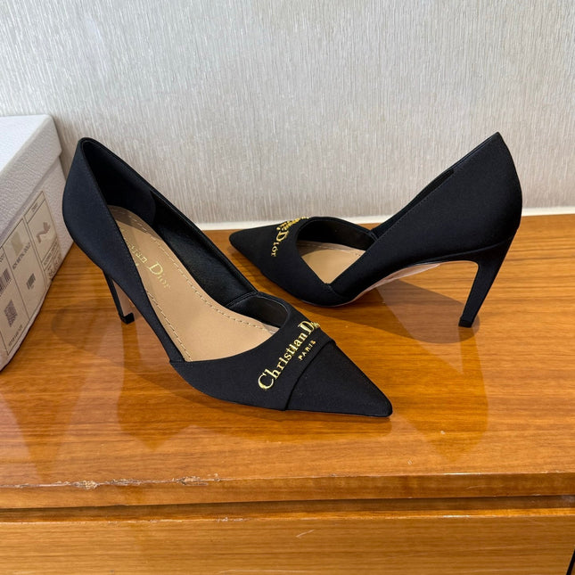 MY DD 25S HIGH HEEL 80MM IN BLACK SATIN