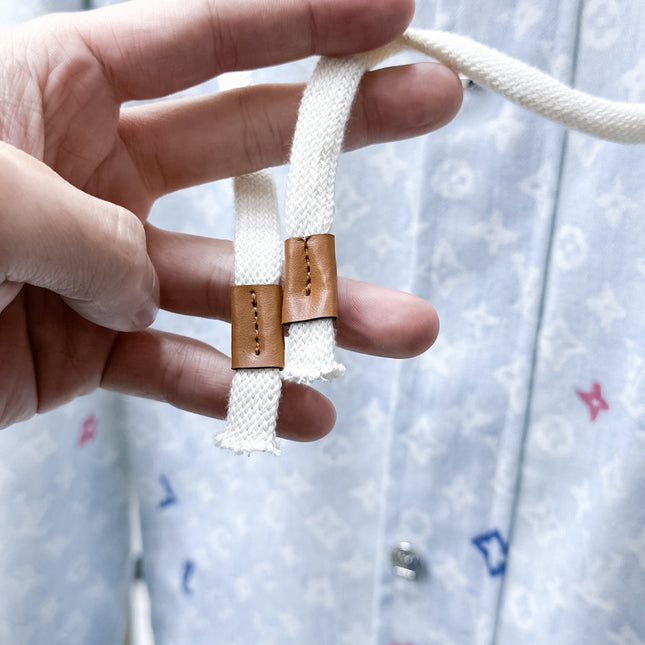 LV HOODED JACKET IN PASTEL LIGHT BLUE MONOGRAM CRAGGY DENIM 239120