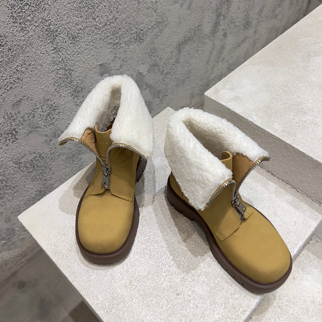 BOTTINE HADDOCK BOOTS IN CITRINE YELLOW SUEDE