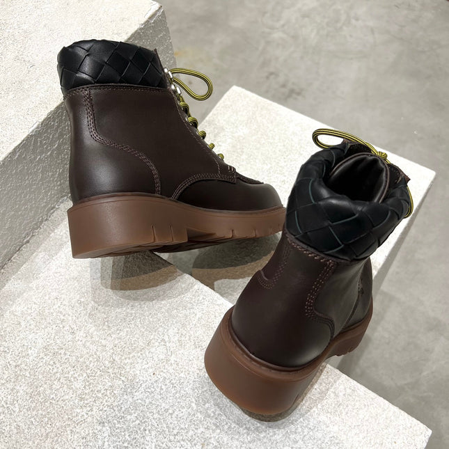HADDOCK LACE-UP ANKLE BOOT IN CHOCOLATE BROWN CALFSKIN