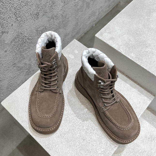 HADDOCK LACE-UP ANKLE BOOT IN WALNUT BROWN SUEDE