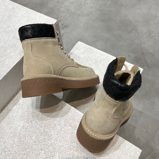 HADDOCK LACE-UP ANKLE BOOT IN KHAKI BROWN SUEDE