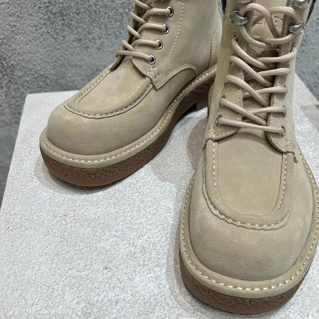 HADDOCK LACE-UP ANKLE BOOT IN KHAKI BROWN SUEDE