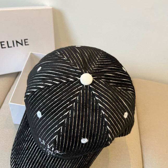 BASEBALL CAP MODEL 650190 IN BLACK CORDUROY