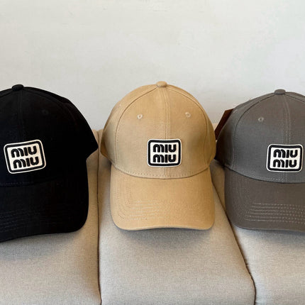 MM BASEBALL CAP IN DARK GREY KHAKI FABRIC STYLE 1