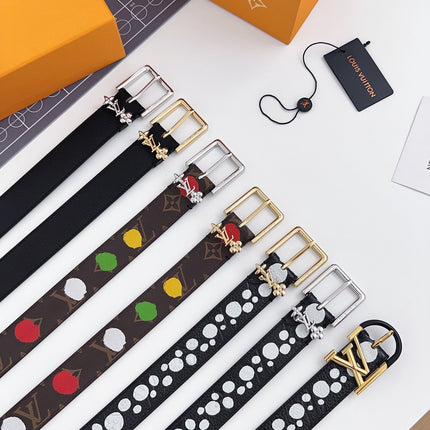 LV BLOOM 30 MM IN COLORFUL MONOGRAM CALFSKIN GOLD HARDWARE