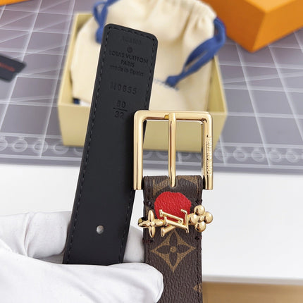 LV BLOOM 30 MM IN COLORFUL MONOGRAM CALFSKIN GOLD HARDWARE