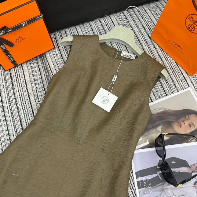 HERMES 25S ROUND-NECK VEST DRESS 255