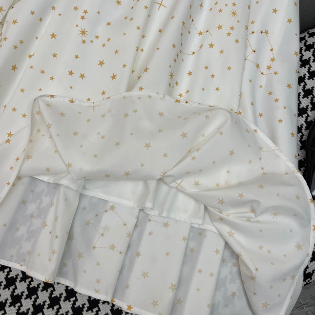 WHITE FLARED SKIRT WITH PRINT