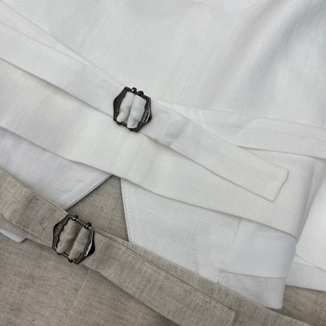 PRADA LINEN BLAZER AND SHORTS SET 243903