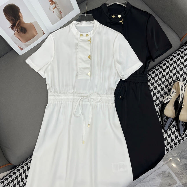 ROUND-NECK SHORT-SLEEVE DRESS 253297