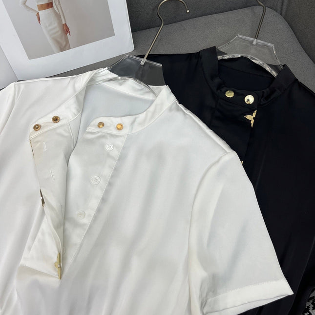 ROUND-NECK SHORT-SLEEVE DRESS 253297