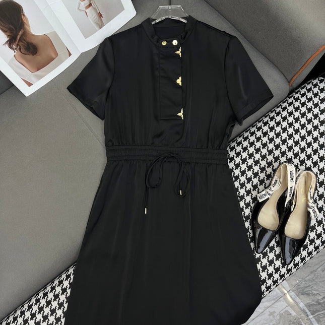 ROUND-NECK SHORT-SLEEVE DRESS 253297
