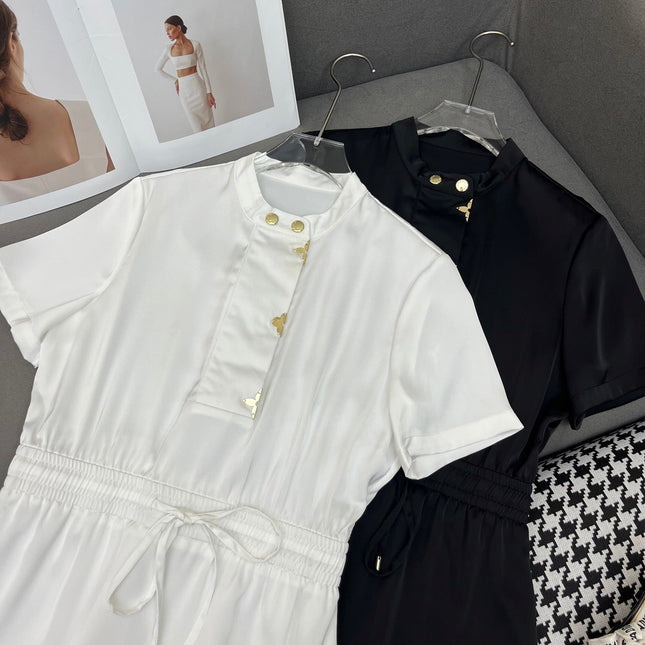 ROUND-NECK SHORT-SLEEVE DRESS 253297