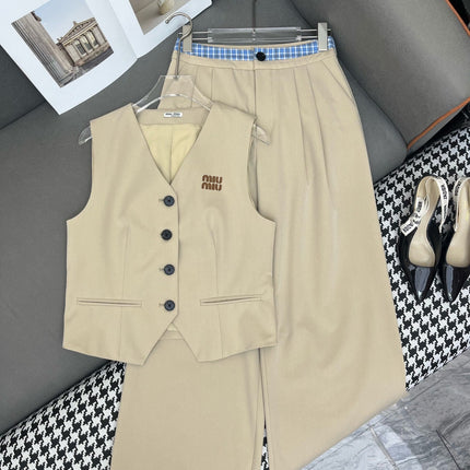 MM TANK TOP AND WIDE LEG PANTS SET 25S IN KATUN 266627