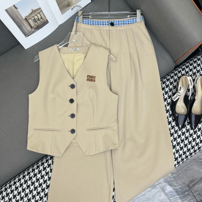 MM TANK TOP AND WIDE LEG PANTS SET 25S IN KATUN 266627