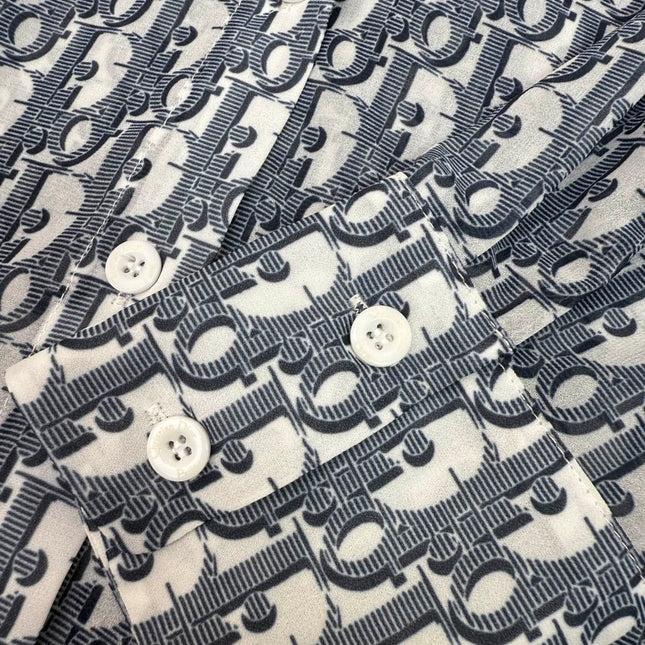 DIOR SHIRTS MONOCHROME PRINTED FABRIC 266699