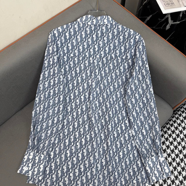 DIOR SHIRTS MONOCHROME PRINTED FABRIC 266699
