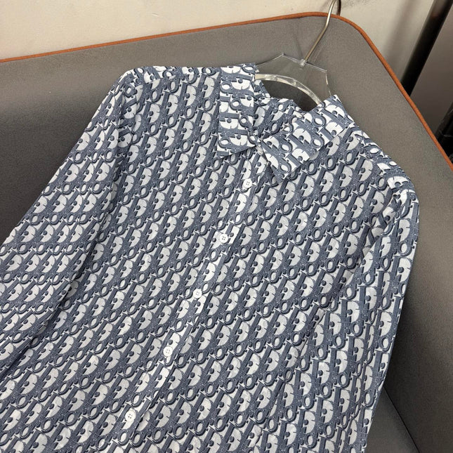 DIOR SHIRTS MONOCHROME PRINTED FABRIC 266699