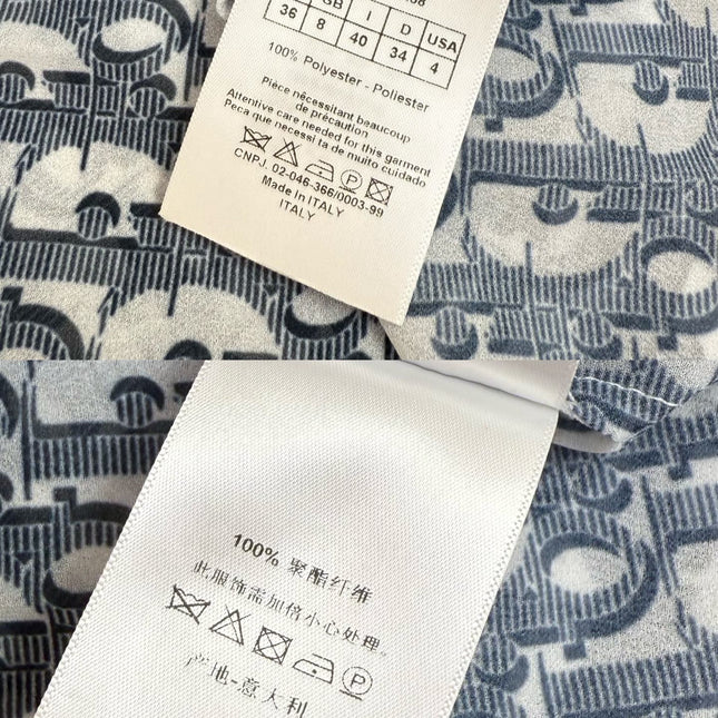 DIOR SHIRTS MONOCHROME PRINTED FABRIC 266699