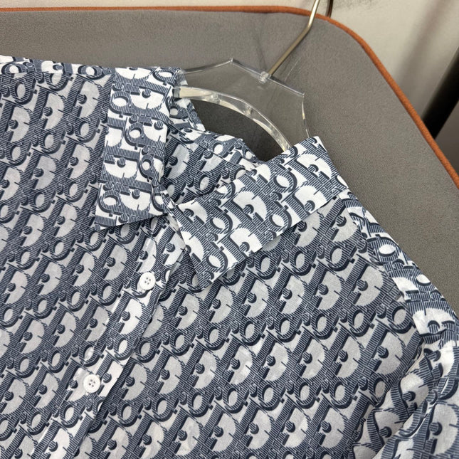 DIOR SHIRTS MONOCHROME PRINTED FABRIC 266699