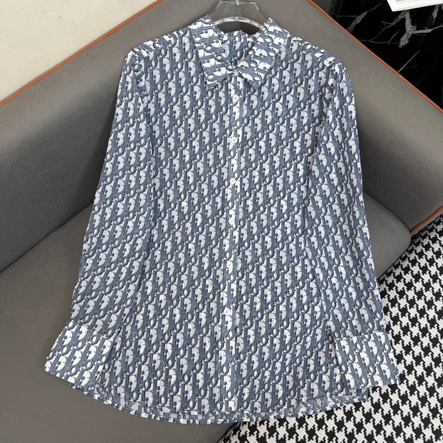 DIOR SHIRTS MONOCHROME PRINTED FABRIC 266699