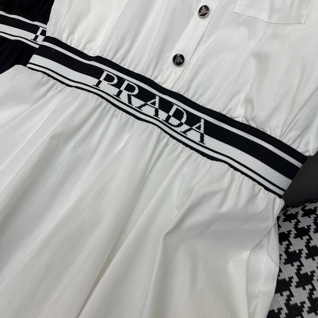 PRADA SLEEVELESS DRESS WITH STAND COLLAR – NEW STYLE 269122