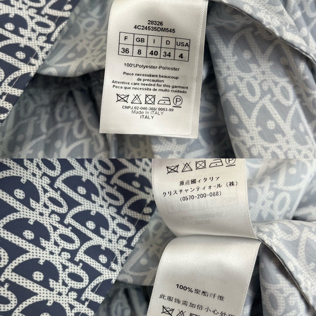 DIOR SLEEVELESS PRINTED DENIM DRESS 269128