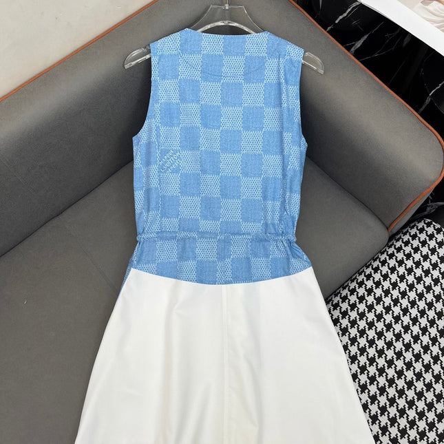 LV TANK DRESS BLUE 25S IN POLYESTER 266630
