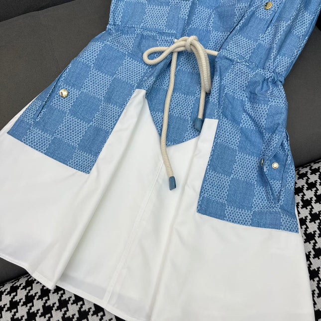 LV TANK DRESS BLUE 25S IN POLYESTER 266630