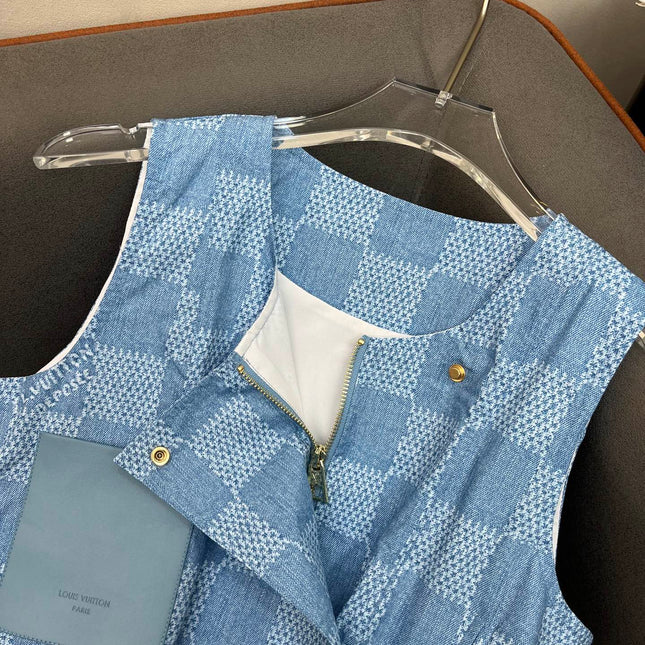 LV TANK DRESS BLUE 25S IN POLYESTER 266630