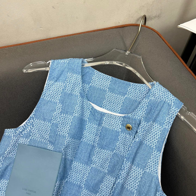 LV TANK DRESS BLUE 25S IN POLYESTER 266630