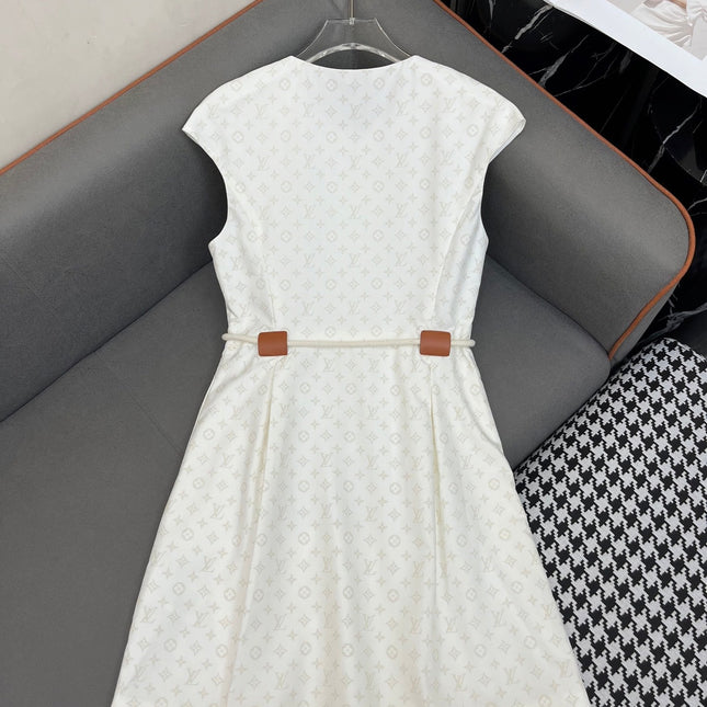 LV FRONT ZIP SLEEVELESS DRESS 25S IN POLYESTER 266640