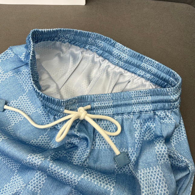 LV T SHIRT AND WIDE LEG PANTS SET BLUE 25S IN POLYESTER 266642