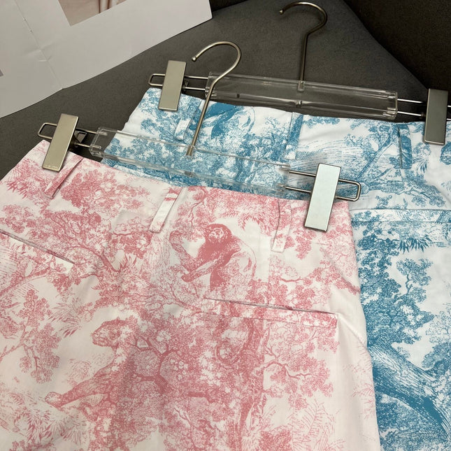 DIOR FLORAL PRINTED SHORTS 25S IN POLYESTER 266649