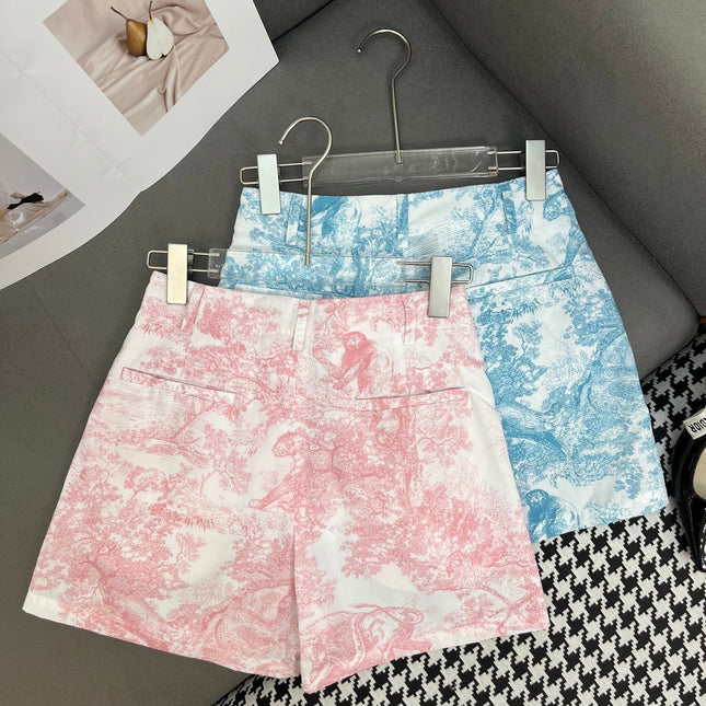 DIOR FLORAL PRINTED SHORTS 25S IN POLYESTER 266649