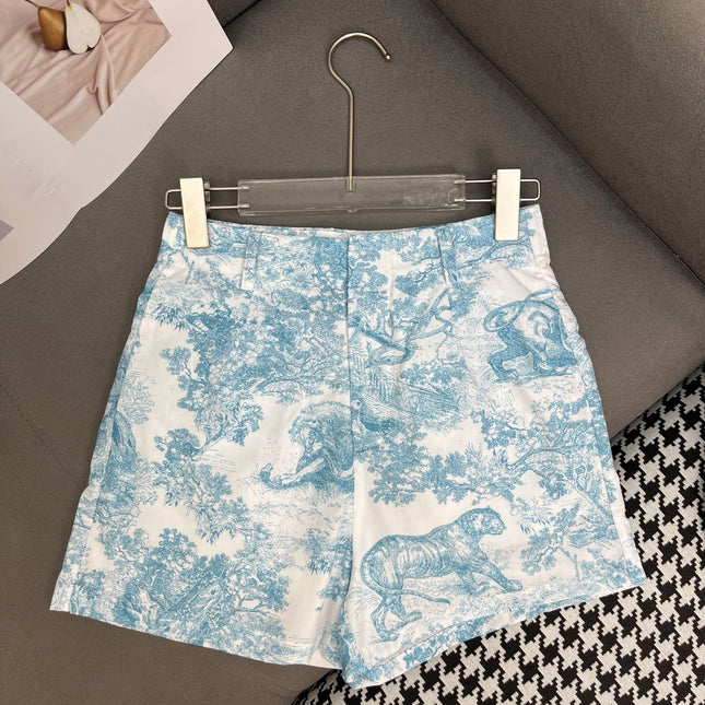 DIOR FLORAL PRINTED SHORTS 25S IN POLYESTER 266649