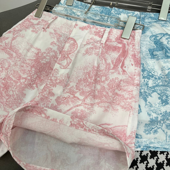 DIOR FLORAL PRINTED SHORTS 25S IN POLYESTER 266649